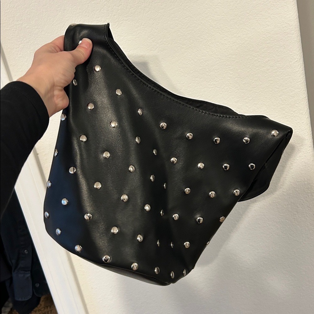 Black Studded Shoulder Bag